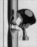 Dusche mit Entnahmehahn aus V2A