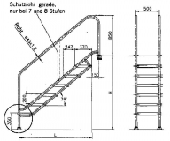 Treppe Deluxe aus V4A 8 stufig