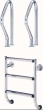 2- teilige Edelstahl- Einbauleiter 3- stufig