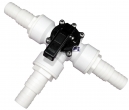 3 Wege Hahn mit 3 T�lle O Ring 32/38