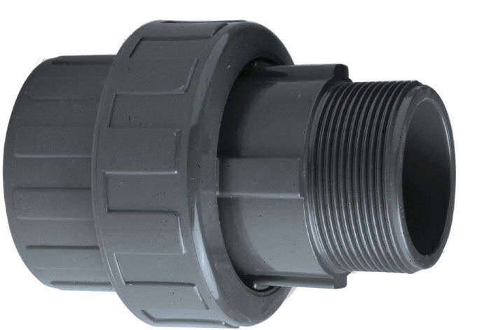 PVC Verschraubung Aussen 1 1/2 Zoll Innen Klebemuffe D 50 ...