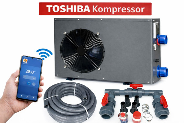 Wärmepumpen-Set BP-140HS-A 14,6 kW mit WiFi mit Verrohrungs-Set