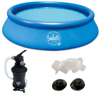 Quick-Up-Pool 4,57 x 1,07 m mit Sandfilter Kompakt Sun Quick-Up-Pool 4,57 x 1,07 m mit Sandfilter Kompakt Sun