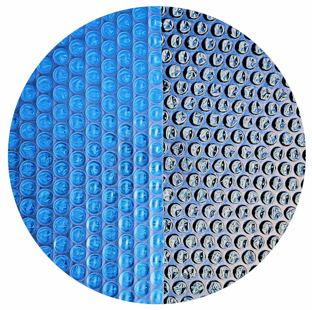 Solarfolie 5,5m blau rund Azuro® 400µm Solar Abdeckung Pool Luftpolsterfolie 