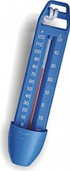 Thermometer blau mit Schöpfkelle