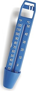 Thermometer blau mit Schöpfkelle / groß