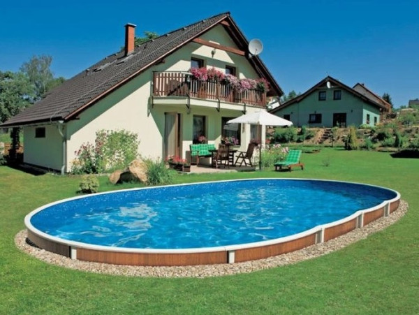 Ovalpool Holzoptik 5,50 x 3,70 x 1,20 m