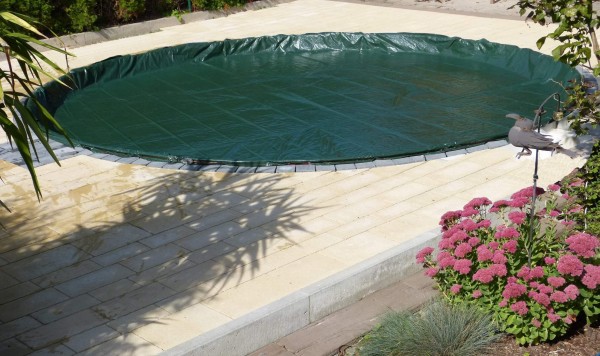 Winter- und Sommerabdeckung für Pool Ø 4,0 m - 4,2 m Abdeckplane