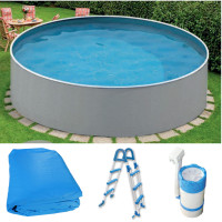 Stahlwandpool Splash grau 3,55 x 0,90 mit Skim-Filter 2000 Stahlwandpool Splash grau 3,55 x 0,90 mit Skim-Filter 2000