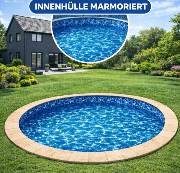 Poolfolie 3,60 x 0,90 m / 0,25 mm / marmoriert