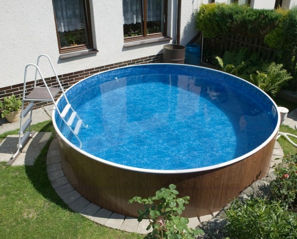 Rundpool Holzoptik 4,60 x 1,20 m Innenhülle blau 0,5 mm