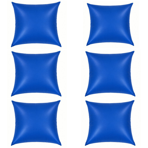 6 Stück Poolkissen Luftkissen 122 x 122 x 55 cm für Abdeckplane Sicherheitsventil
