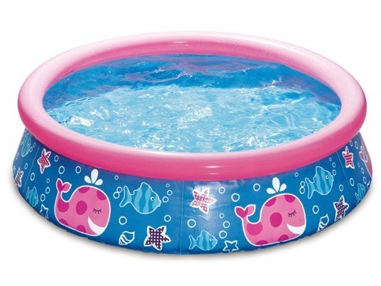 Kinderpool Quick-Up-Pool 1,52 x 0,38 m rosa mit Wal