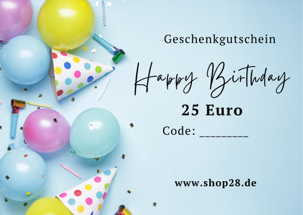 Geschenkgutschein Geburtstag