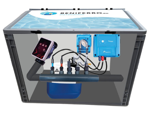 Salzelektrolyse SR BOX 15 g/h für Pools bis 75 m³ mit WiFi