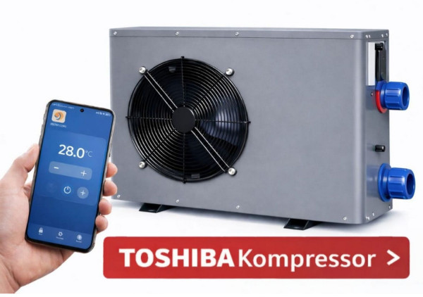 Wärmepumpe BP-120HS-A 12 kW mit WiFi mit Toshiba-Kompressor