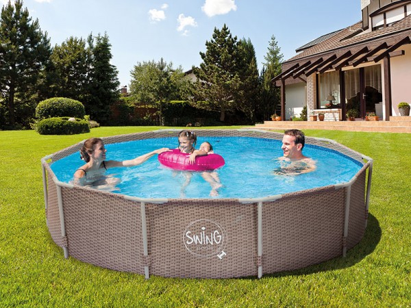 Rattanoptik Frame-Metal-Pool 305 x 76 cm