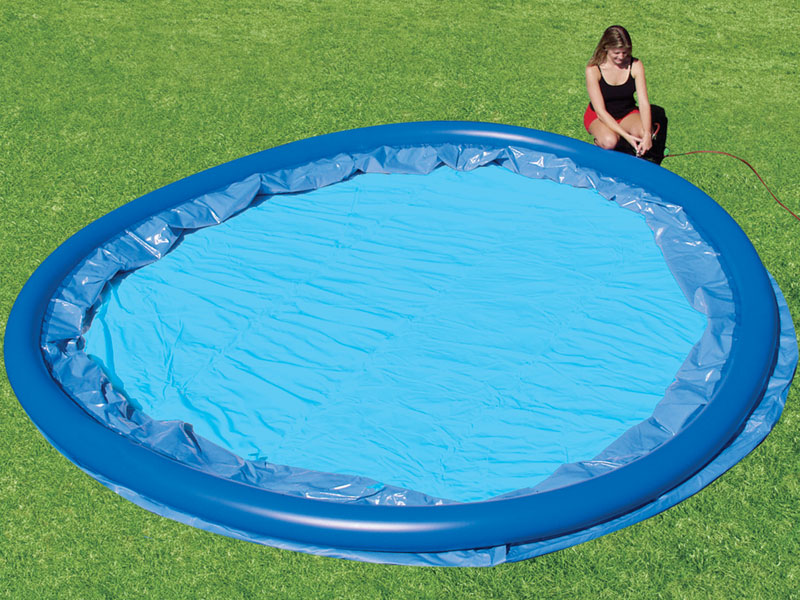 Blau 244 x 76 cm Swing Pool Set Quick Up Pool mit Kartuschenfilteranl 