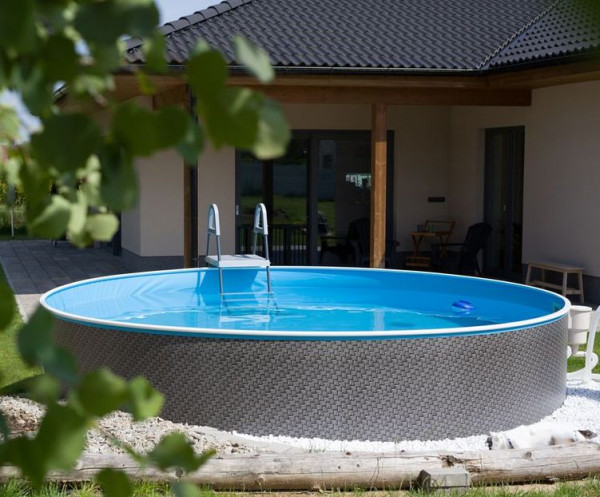 Rundpool Rattanoptik 5,00 x 1,20 m