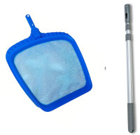 Laubkescher Kunststoff blau, extra stabil, mit Teleskopstange Laubkescher Kunststoff blau, extra stabil, mit Teleskopstange