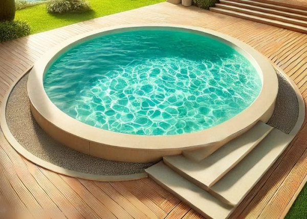 Rundbecken Marlos Ø 400 cm x 120 cm - Folie Sand 0,8 mm