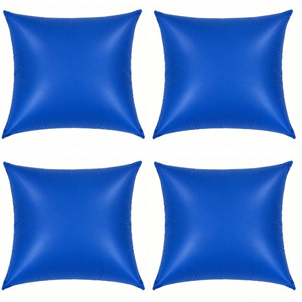 4 Stück Poolkissen Luftkissen 122 x 122 x 55 cm für Abdeckplane Sicherheitsventitil l