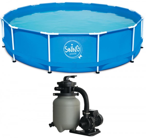 Swing Frame Metal Pool 366 x 91 cm Premium 250 O ohne Vorfilter