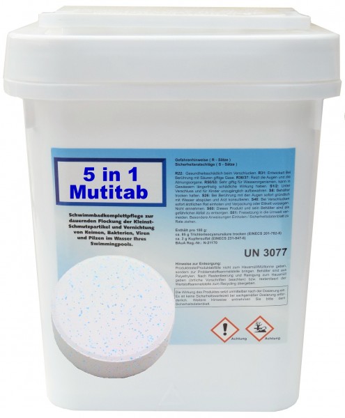 Multifunktions-Chlor 5 in 1 / 5 kg Eimer