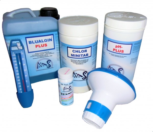 Wasserpflege-Set pH-Plus Chlor-Mini 20 g / 6-teilig