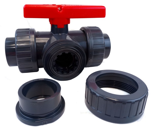 Produktbild von PVC Kugelhahn 3-Scheiben Ventil D 50 | MI306