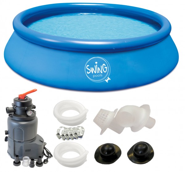 Quick-Up-Pool 4,57 x 1,07 m mit Sandfilter Azuro® 4 m³ ohne Zeitschaltuhr