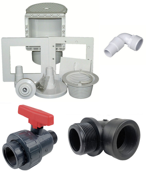 Skimmer-Set M11 mit Kugelhahn und Winkel